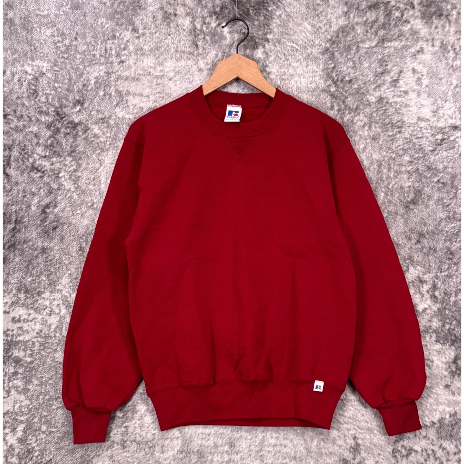 Vintage Russell Athletic Sweatshirt Small Mens Made Usa Crewneck Deep Red
